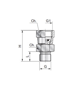 Адаптер в тело 1/4" под манометр 1/4"